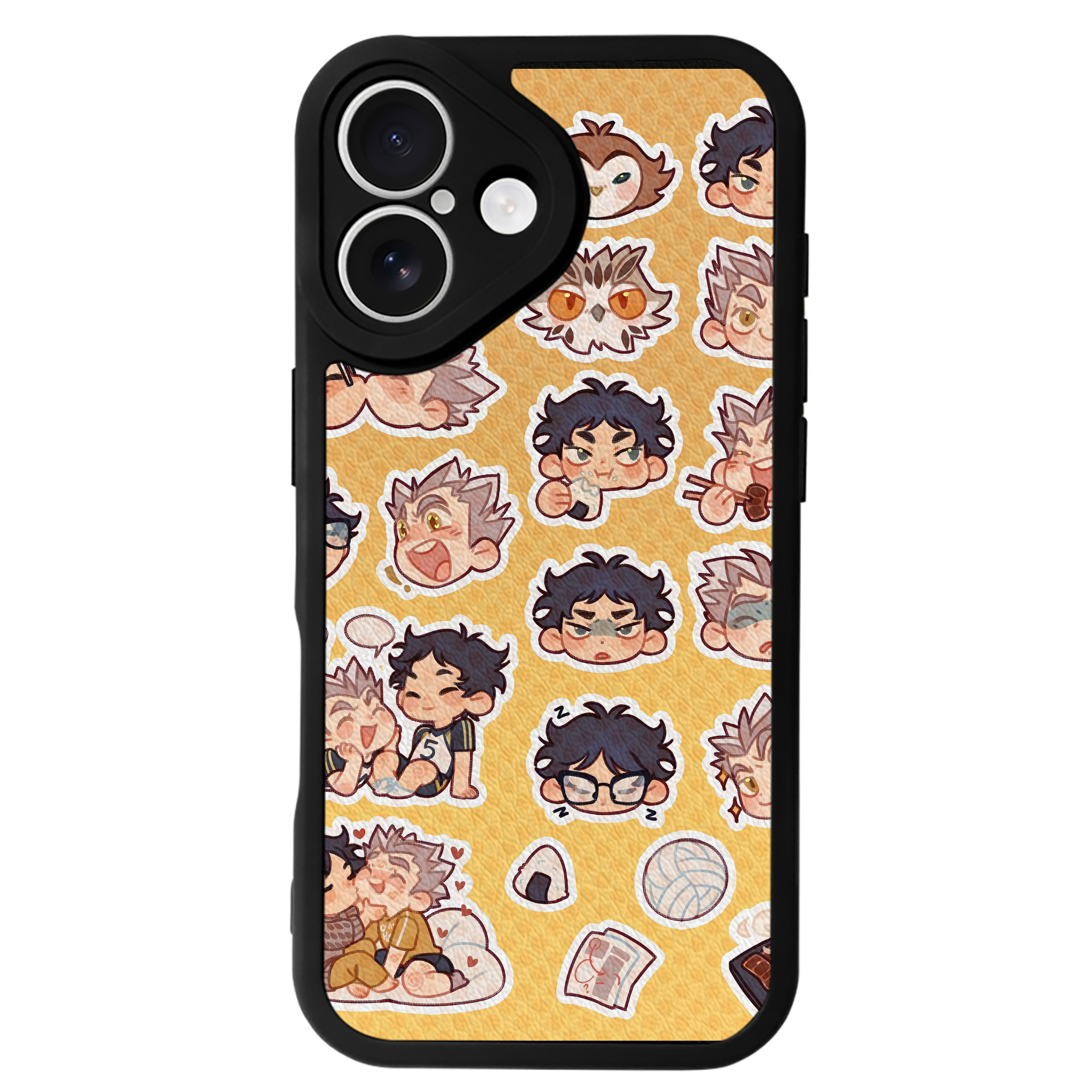 （画像用） ハイキュー!! Haikyu!! 【iPhone 16シリーズ対応】シリコンスマホケース（レザー調） 材質：シリコン